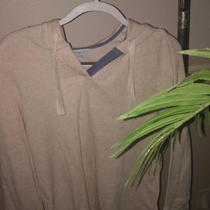 Waffle print pajama top with hood